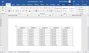 data list document