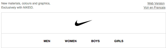 nike email header design